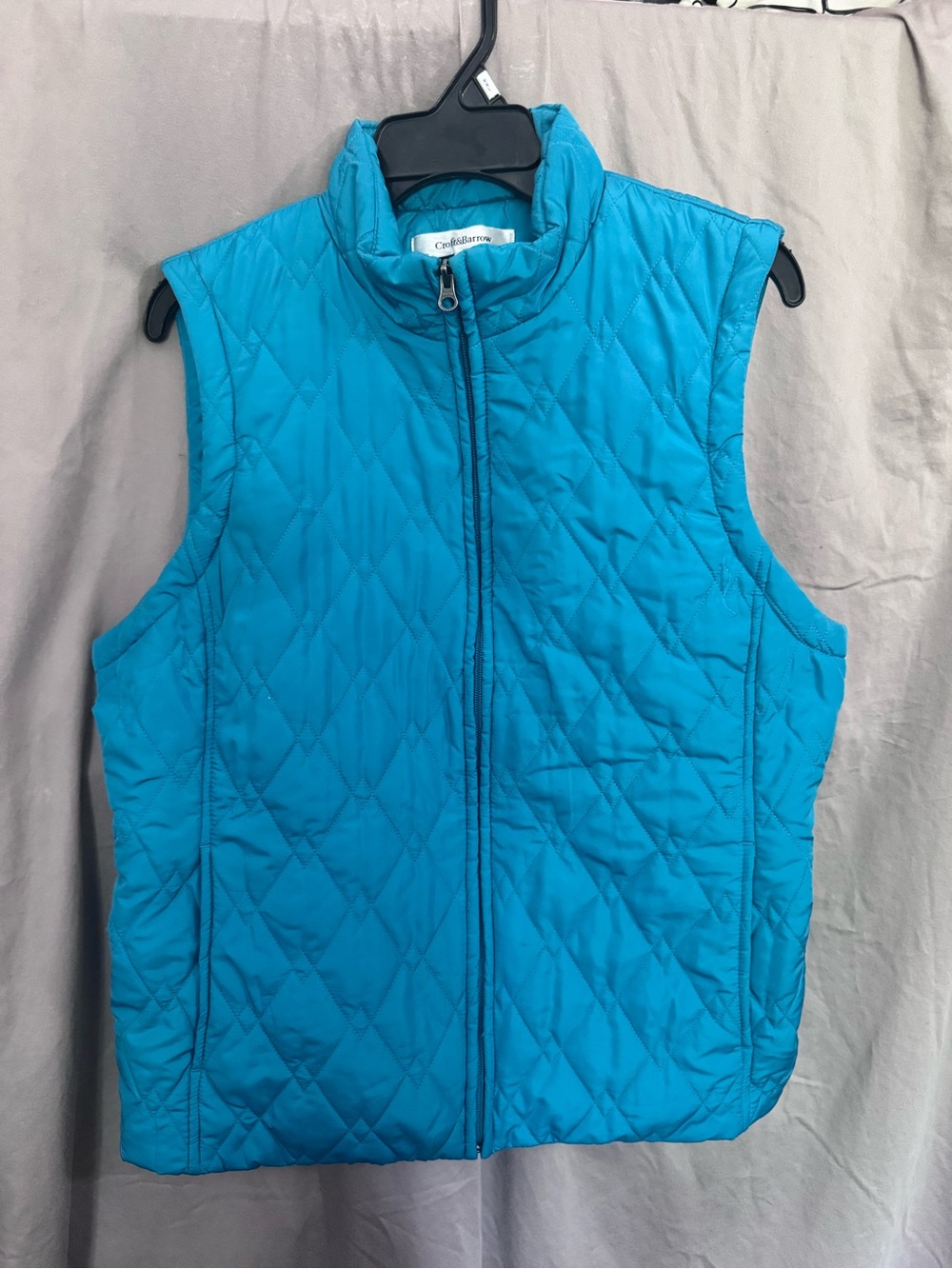 croft & barrow Teal Quilted Sleeveless Puffer Vest